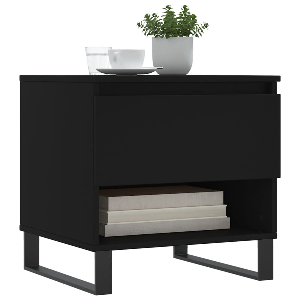 Tavolini da Salotto 2 pz Neri 50x46x50 cm in Legno Multistrato | homemem39