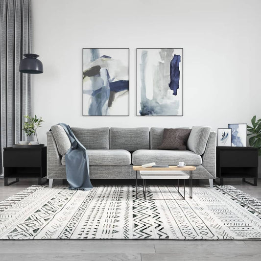Tavolini da Salotto 2 pz Neri 50x46x50 cm in Legno Multistrato | homemem39