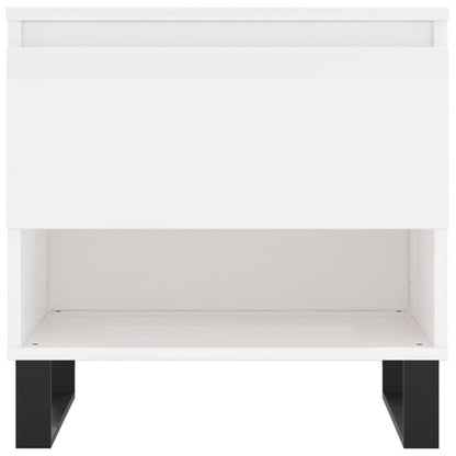 Tavolini Salotto 2pz Bianco Lucido 50x46x50cm Legno Multistrato | homemem39