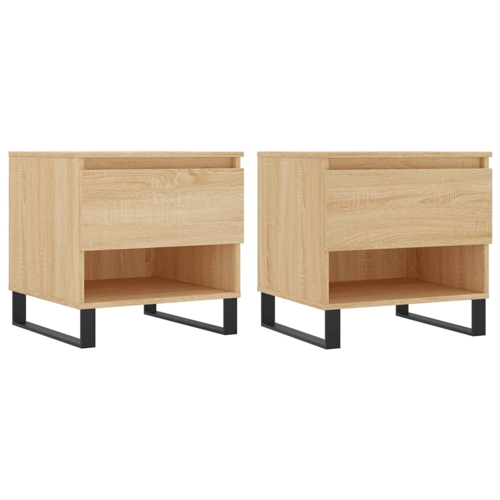 Tavolini Salotto 2pz Rovere Sonoma 50x46x50cm Legno Multistrato | homemem39
