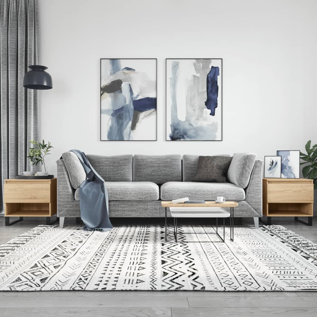 Tavolini Salotto 2pz Rovere Sonoma 50x46x50cm Legno Multistrato | homemem39