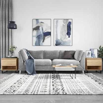Tavolini Salotto 2pz Rovere Sonoma 50x46x50cm Legno Multistrato
