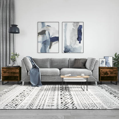 Tavolini Salotto 2pz Rovere Fumo 50x46x50 cm Legno Multistrato | homemem39