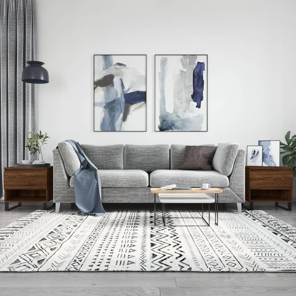 Tavolini Salotto 2pz Rovere Marrone 50x46x50 Legno Multistrato | homemem39