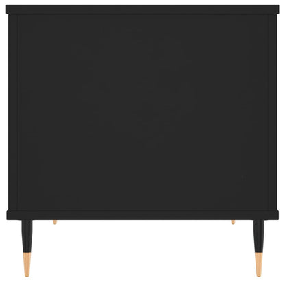 Tavolino da Salotto Nero 60x44,5x45 cm in Legno Multistrato