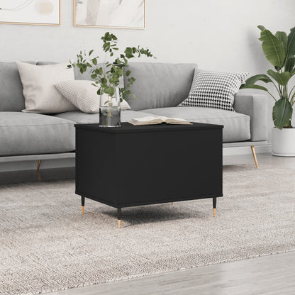 Tavolino da Salotto Nero 60x44,5x45 cm in Legno Multistrato | homemem39