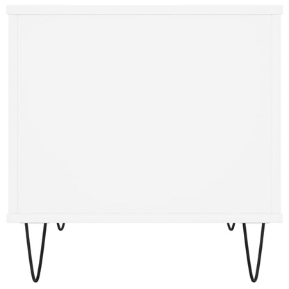 Tavolino da Salotto Bianco 60x44,5x45 cm in Legno Multistrato | homemem39