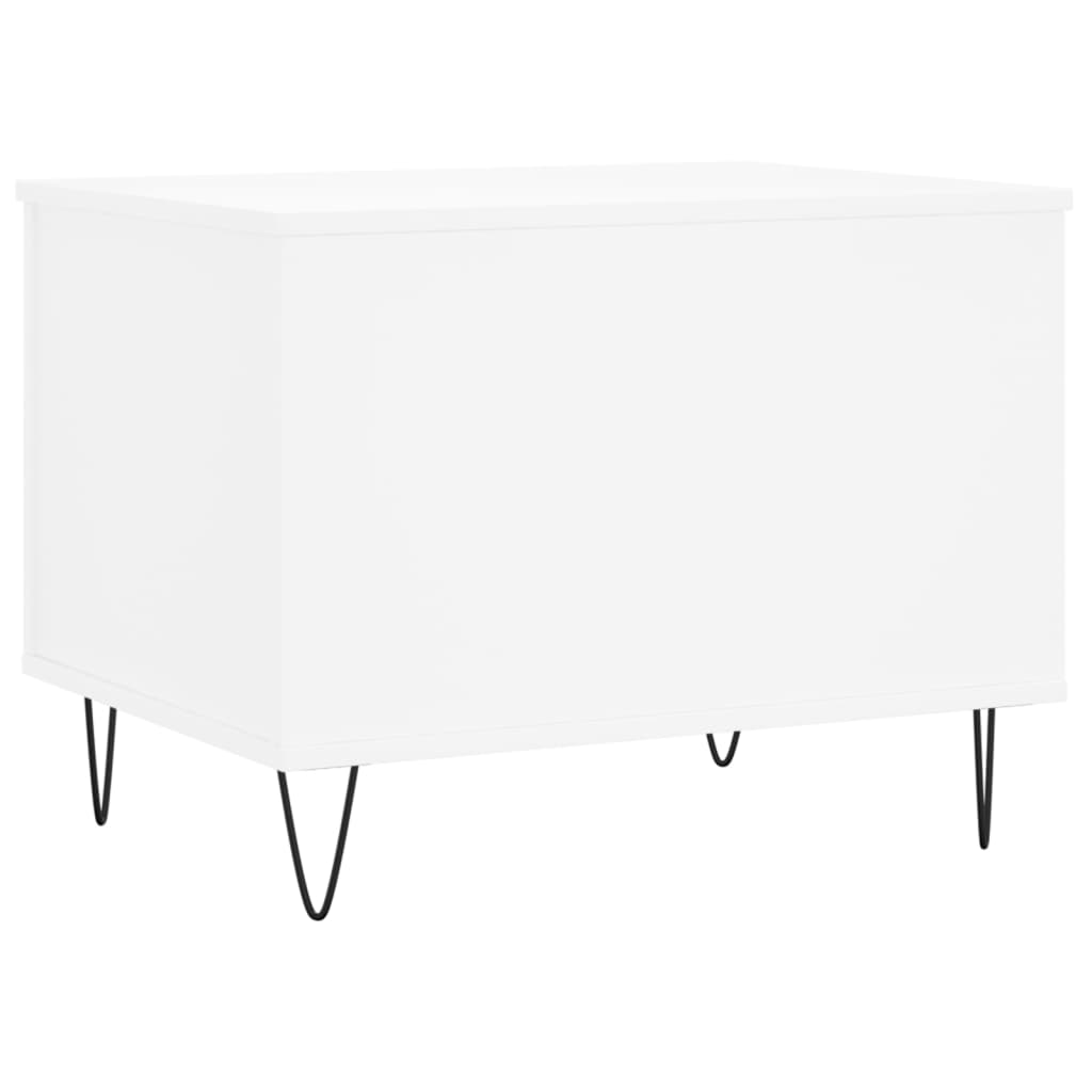 Tavolino da Salotto Bianco 60x44,5x45 cm in Legno Multistrato | homemem39