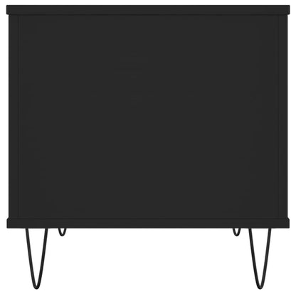 Tavolino da Salotto Nero 60x44,5x45 cm in Legno Multistrato