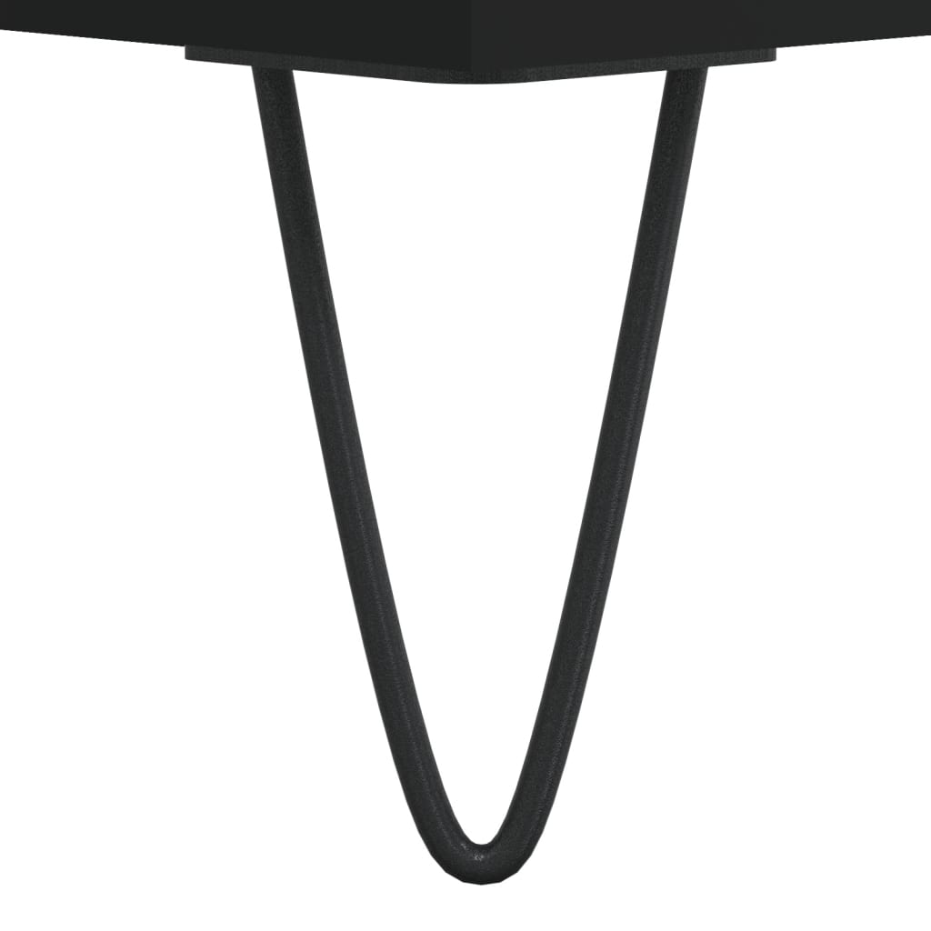 Tavolino da Salotto Nero 60x44,5x45 cm in Legno Multistrato | homemem39