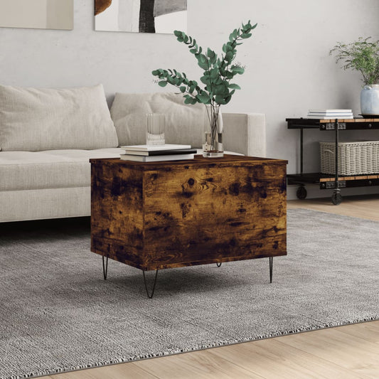 Tavolino da Salotto Rovere Fumo 60x44,5x45 cm Legno Multistrato | homemem39