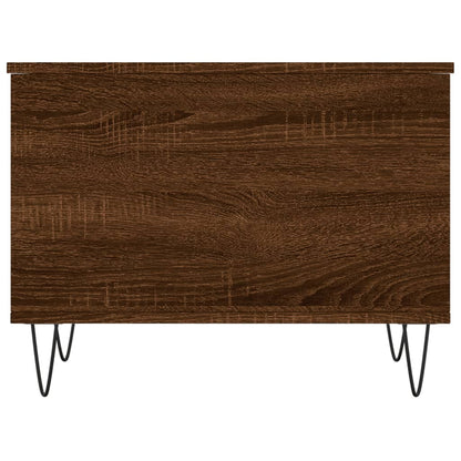 Tavolino Salotto Rovere Marrone 60x44,5x45 cm Legno Multistrato