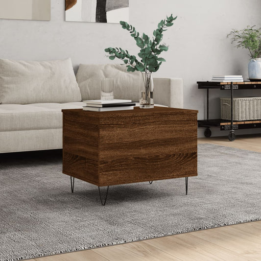 Tavolino Salotto Rovere Marrone 60x44,5x45 cm Legno Multistrato | homemem39