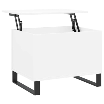 Tavolino da Salotto Bianco 60x44,5x45 cm in Legno Multistrato | homemem39