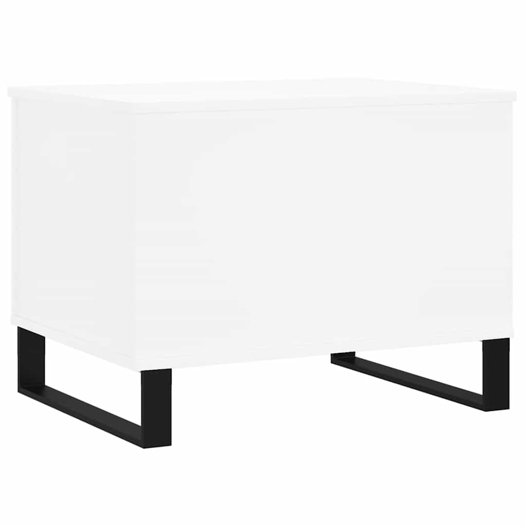 Tavolino da Salotto Bianco 60x44,5x45 cm in Legno Multistrato