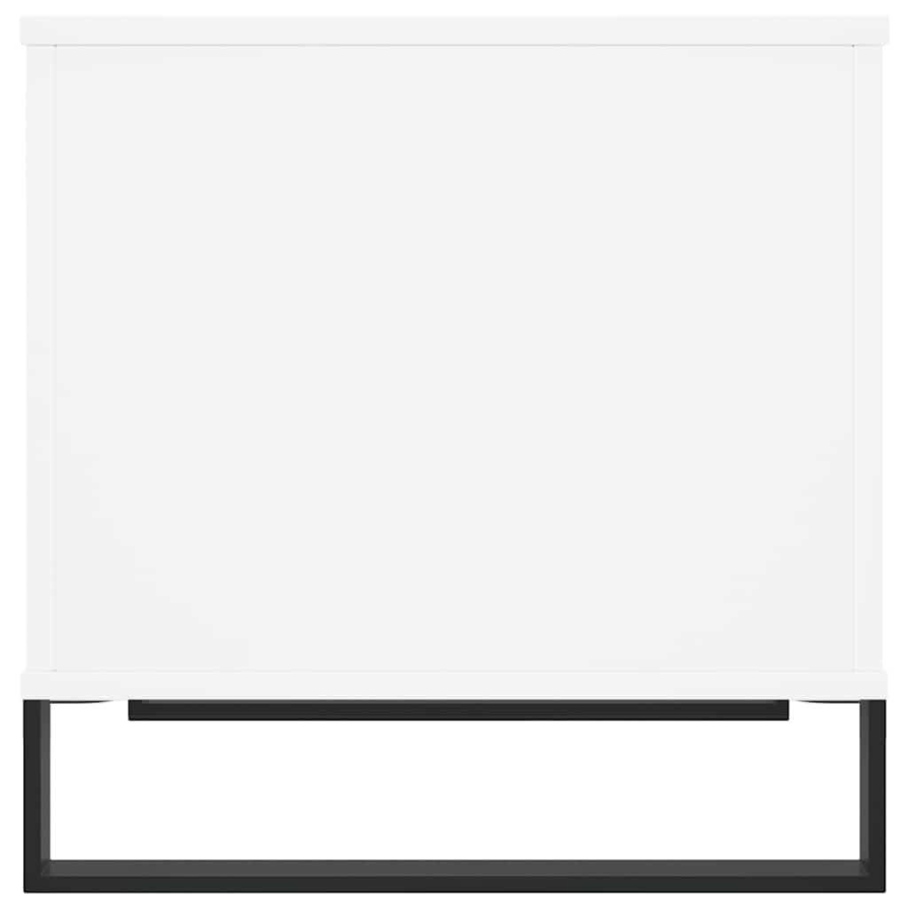 Tavolino da Salotto Bianco 60x44,5x45 cm in Legno Multistrato