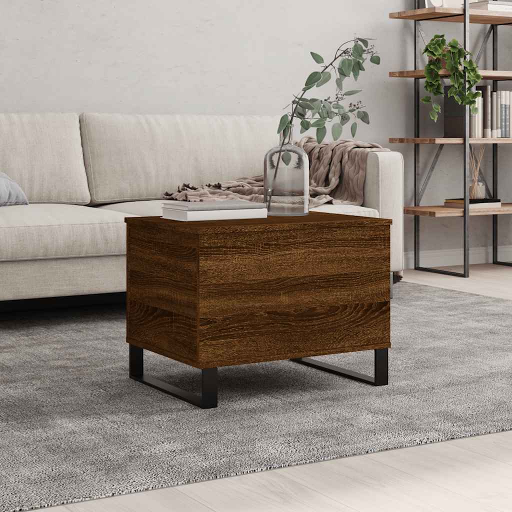 Tavolino Salotto Rovere Marrone 60x44,5x45 cm Legno Multistrato | homemem39