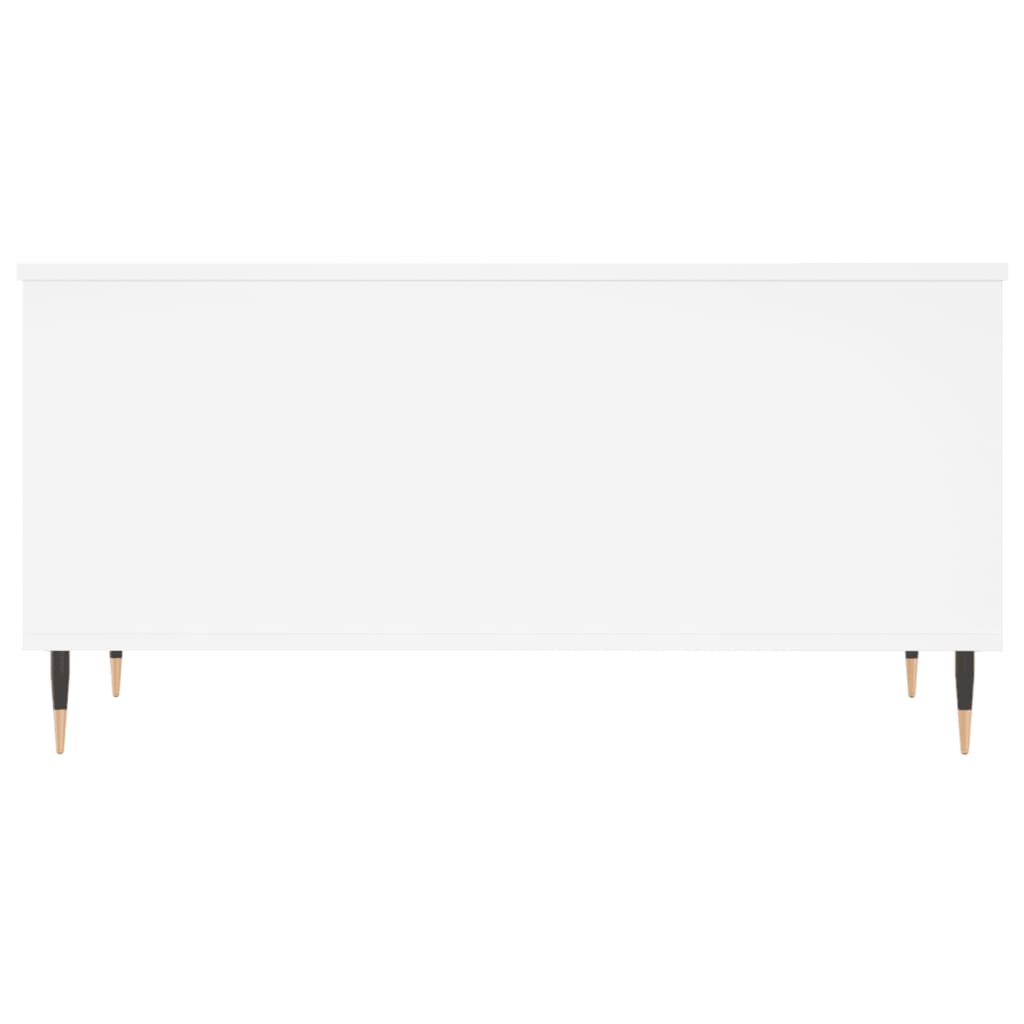 Tavolino da Salotto Bianco 90x44,5x45 cm in Legno Multistrato | homemem39