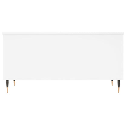 Tavolino da Salotto Bianco 90x44,5x45 cm in Legno Multistrato | homemem39