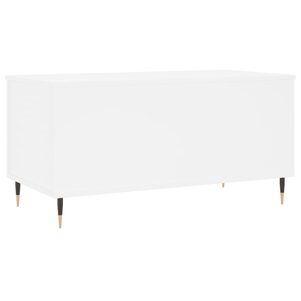Tavolino da Salotto Bianco 90x44,5x45 cm in Legno Multistrato | homemem39
