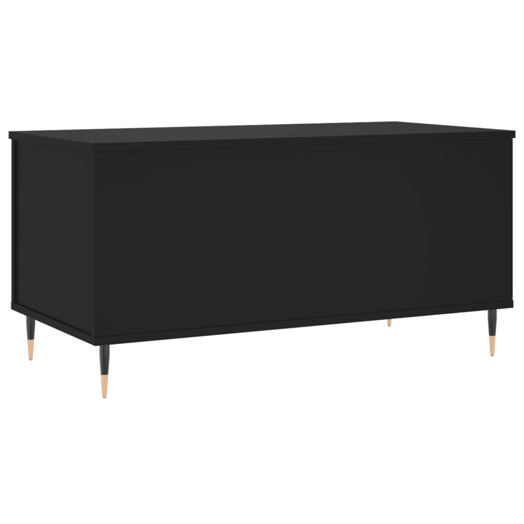 Tavolino da Salotto Nero 90x44,5x45 cm in Legno Multistrato | homemem39