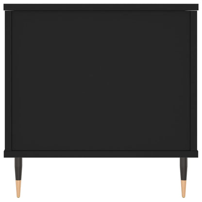Tavolino da Salotto Nero 90x44,5x45 cm in Legno Multistrato