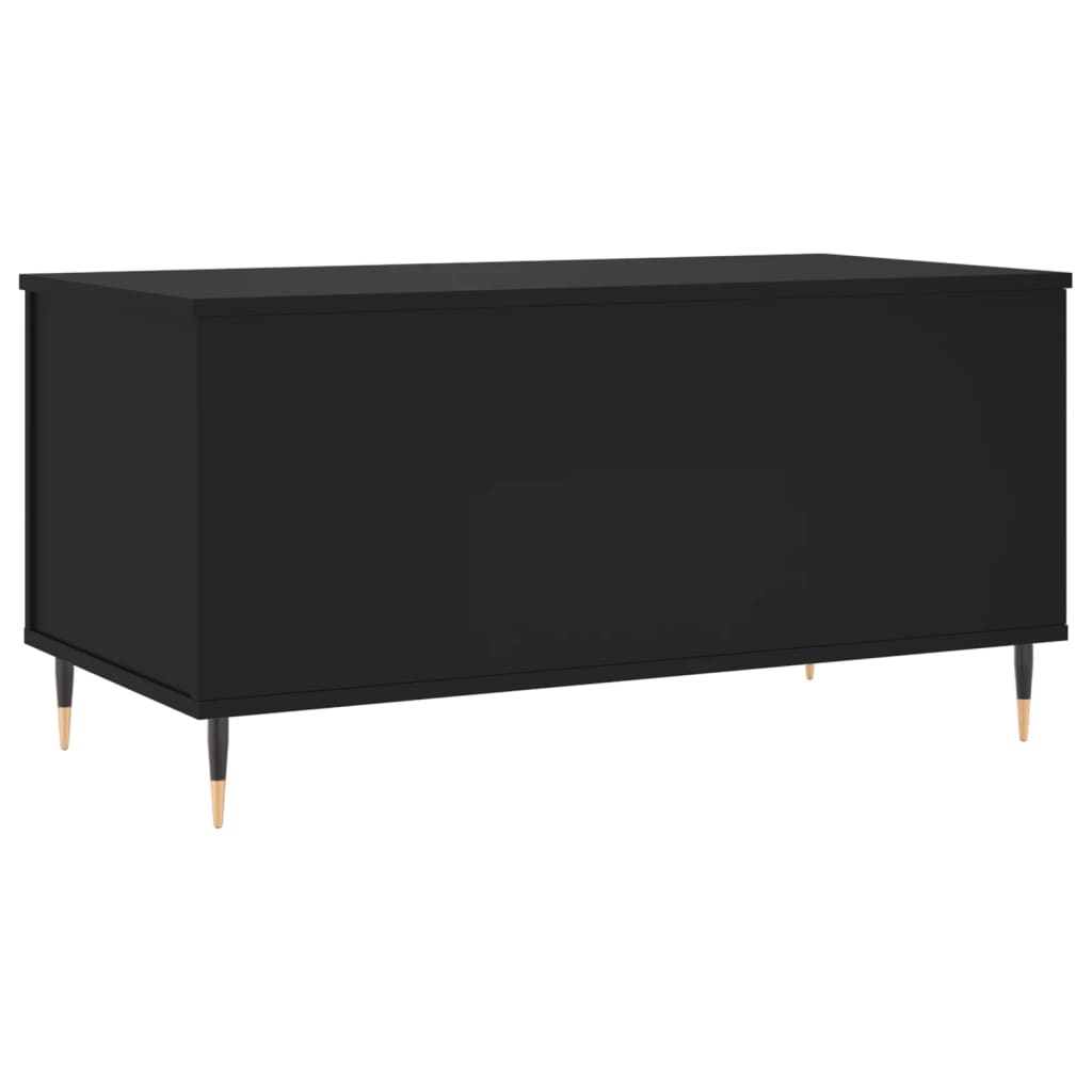 Tavolino da Salotto Nero 90x44,5x45 cm in Legno Multistrato | homemem39