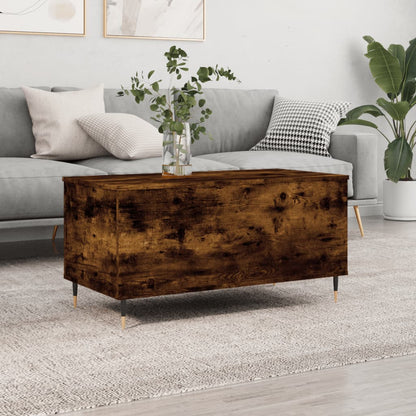 Tavolino da Salotto Rovere Fumo 90x44,5x45 cm Legno Multistrato | homemem39