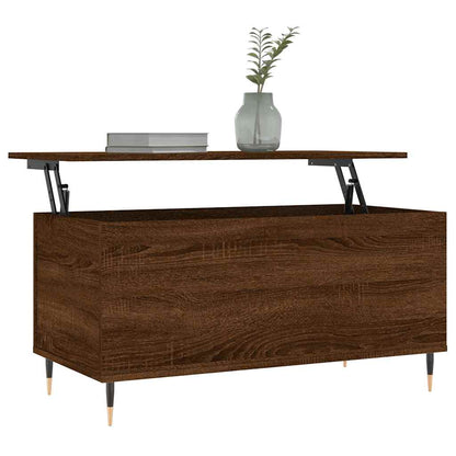 Tavolino Salotto Rovere Marrone 90x44,5x45 cm Legno Multistrato | homemem39