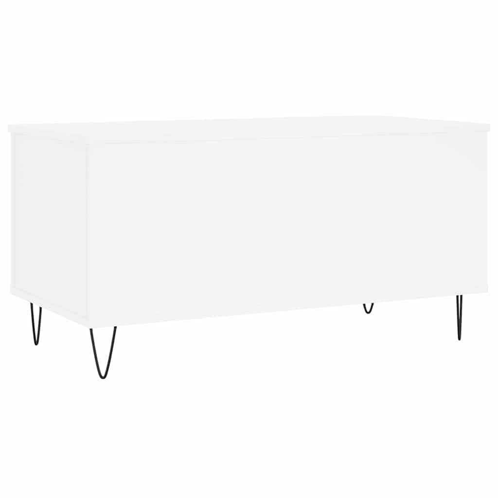 Tavolino da Salotto Bianco 90x44,5x45 cm in Legno Multistrato | homemem39