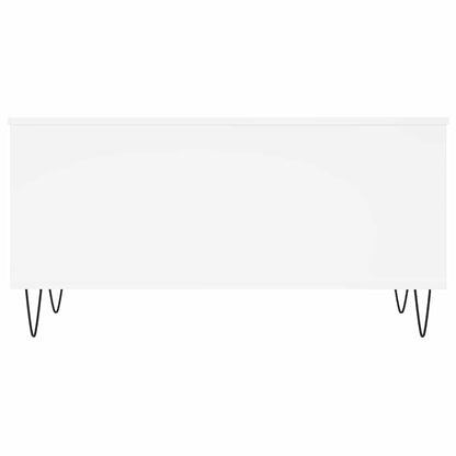 Tavolino da Salotto Bianco 90x44,5x45 cm in Legno Multistrato | homemem39