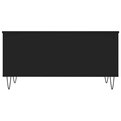 Tavolino da Salotto Nero 90x44,5x45 cm in Legno Multistrato | homemem39