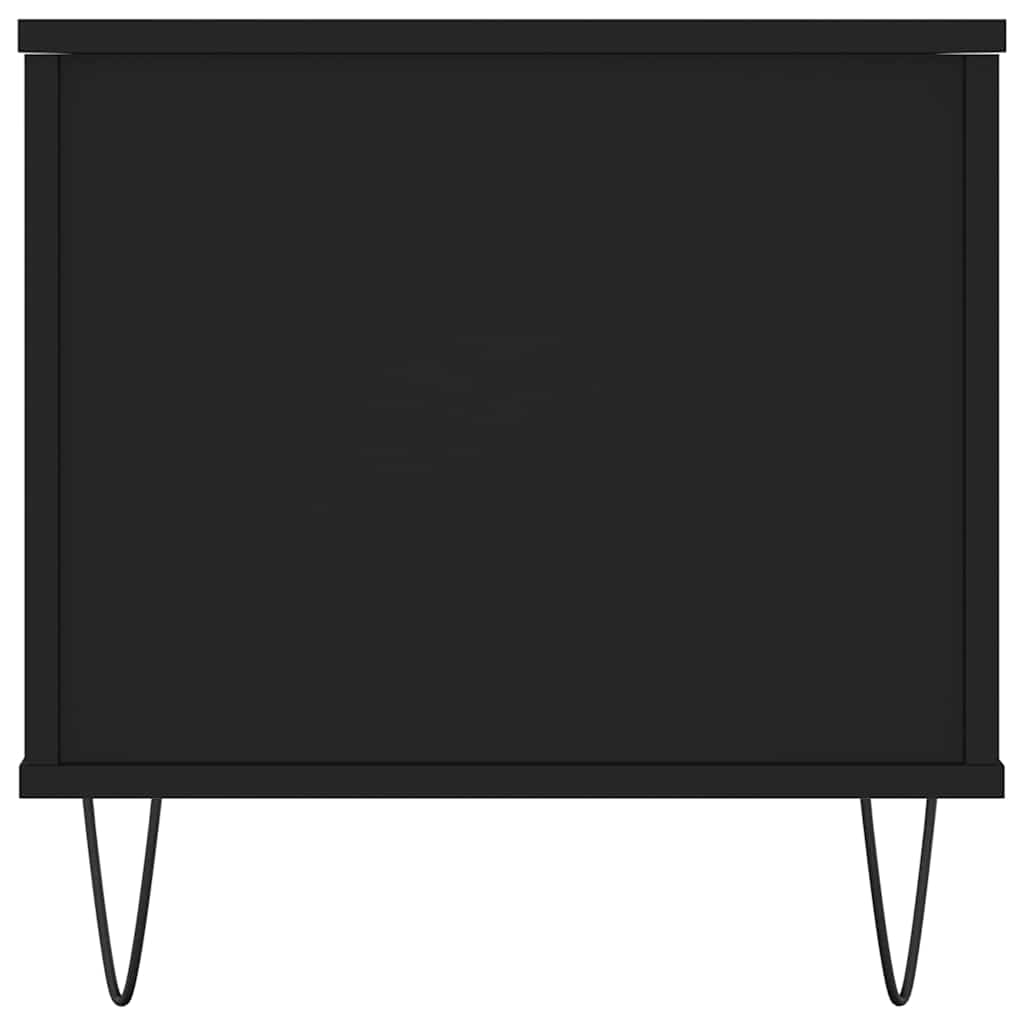 Tavolino da Salotto Nero 90x44,5x45 cm in Legno Multistrato