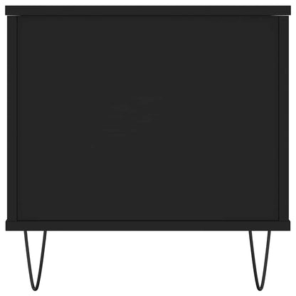 Tavolino da Salotto Nero 90x44,5x45 cm in Legno Multistrato