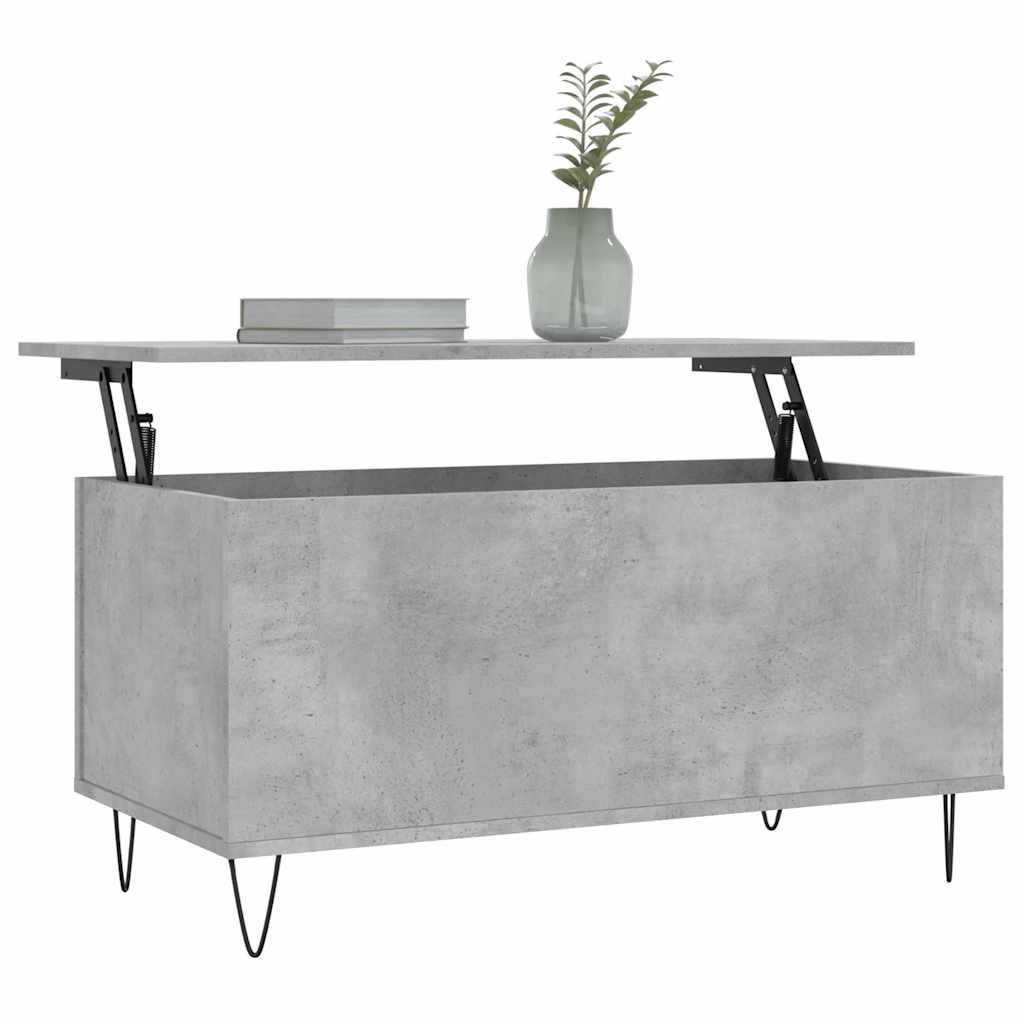 Tavolino Salotto Grigio Cemento 90x44,5x45 cm Legno Multistrato | homemem39