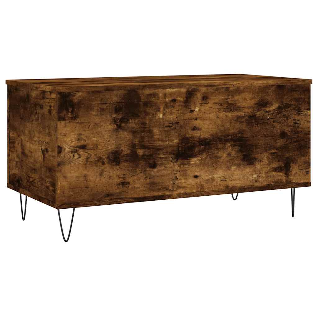 Tavolino da Salotto Rovere Fumo 90x44,5x45 cm Legno Multistrato | homemem39