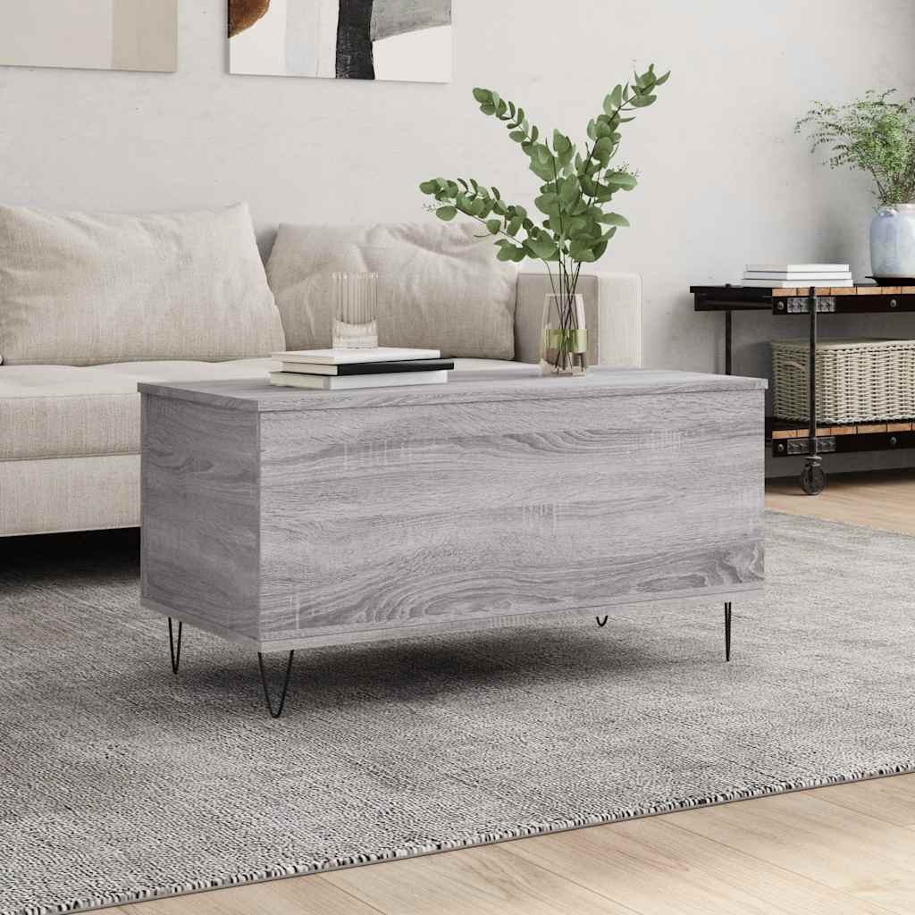 Tavolino Salotto Grigio Sonoma 90x44,5x45 cm Legno Multistrato | homemem39