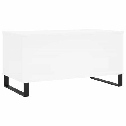 Tavolino da Salotto Bianco 90x44,5x45 cm in Legno Multistrato | homemem39