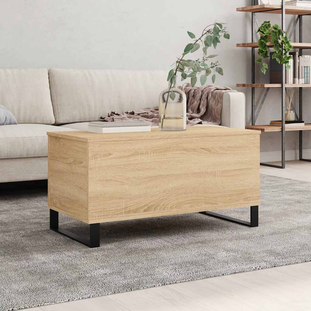 Tavolino Salotto Rovere Sonoma 90x44,5x45 cm Legno Multistrato | homemem39