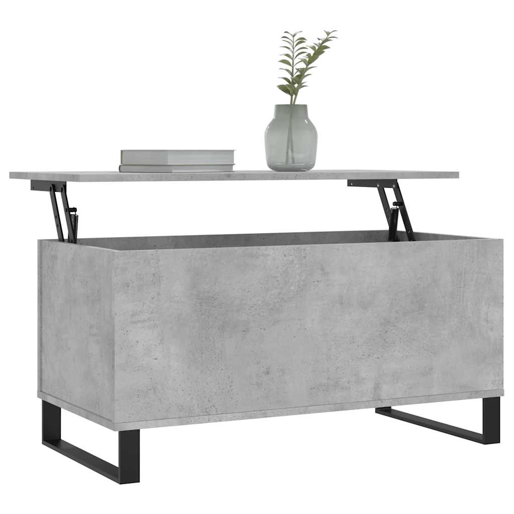 Tavolino Salotto Grigio Cemento 90x44,5x45 cm Legno Multistrato | homemem39