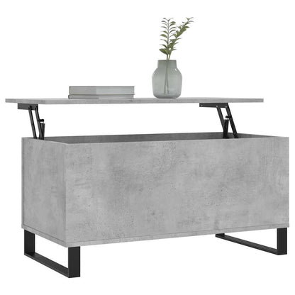 Tavolino Salotto Grigio Cemento 90x44,5x45 cm Legno Multistrato | homemem39