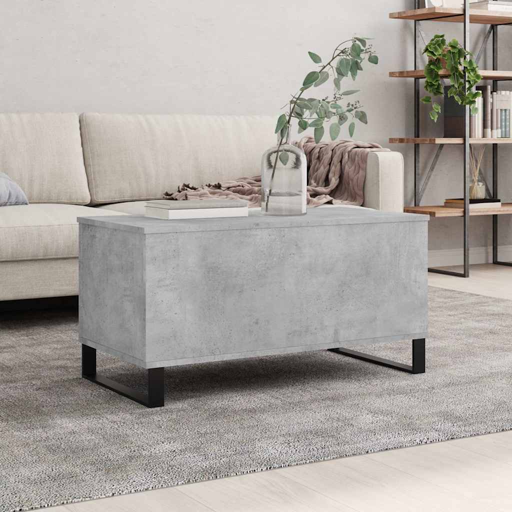 Tavolino Salotto Grigio Cemento 90x44,5x45 cm Legno Multistrato | homemem39