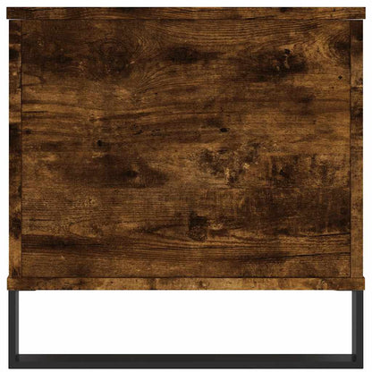 Tavolino da Salotto Rovere Fumo 90x44,5x45 cm Legno Multistrato