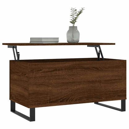 Tavolino Salotto Rovere Marrone 90x44,5x45 cm Legno Multistrato | homemem39