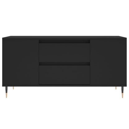 Tavolino da Salotto Nero 102x44,5x50 cm in Legno Multistrato