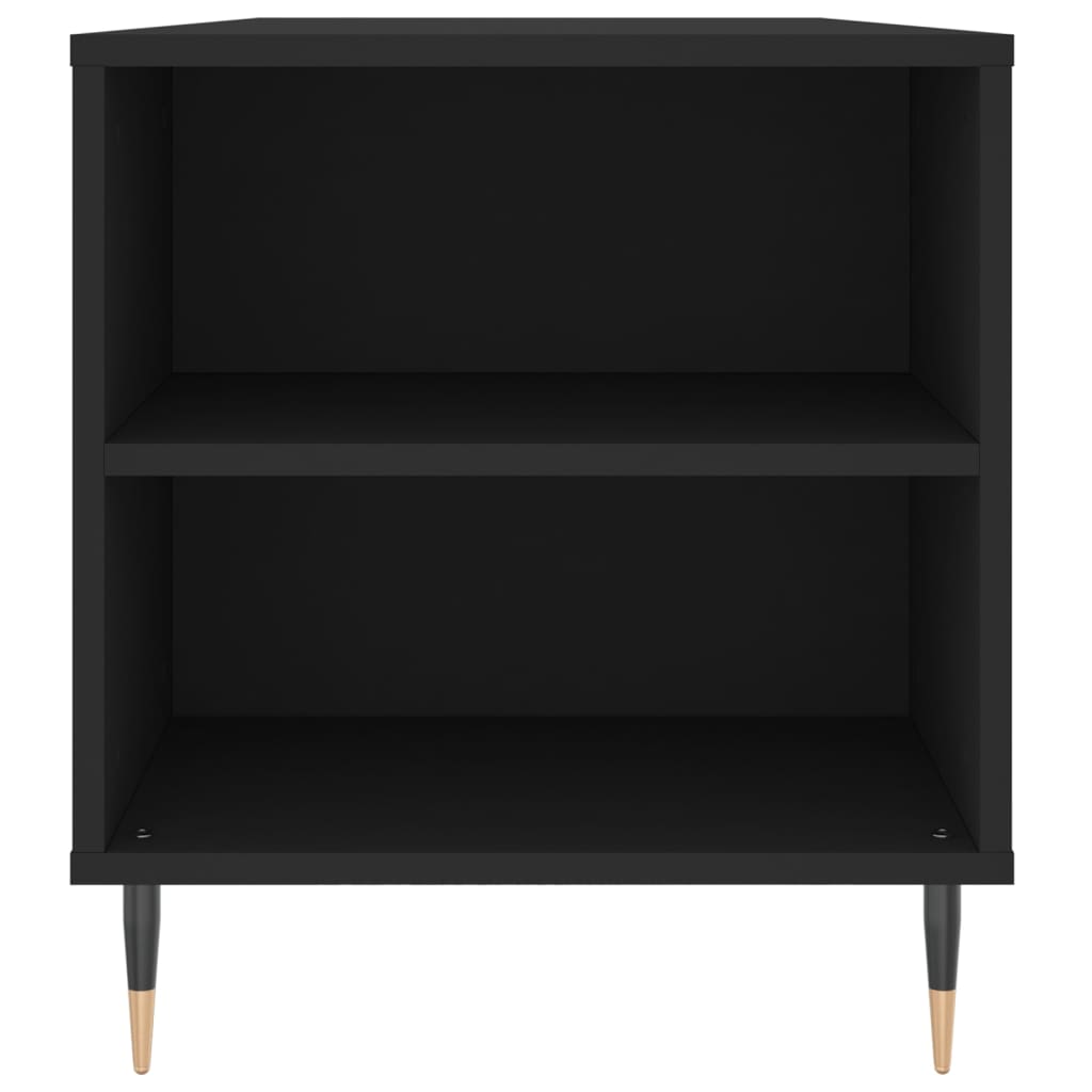 Tavolino da Salotto Nero 102x44,5x50 cm in Legno Multistrato | homemem39