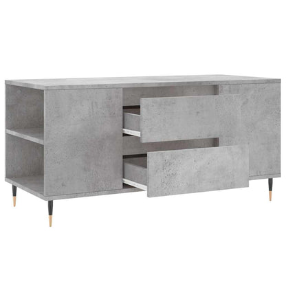 Tavolino Salotto Grigio Cemento 102x44,5x50cm Legno Multistrato | homemem39