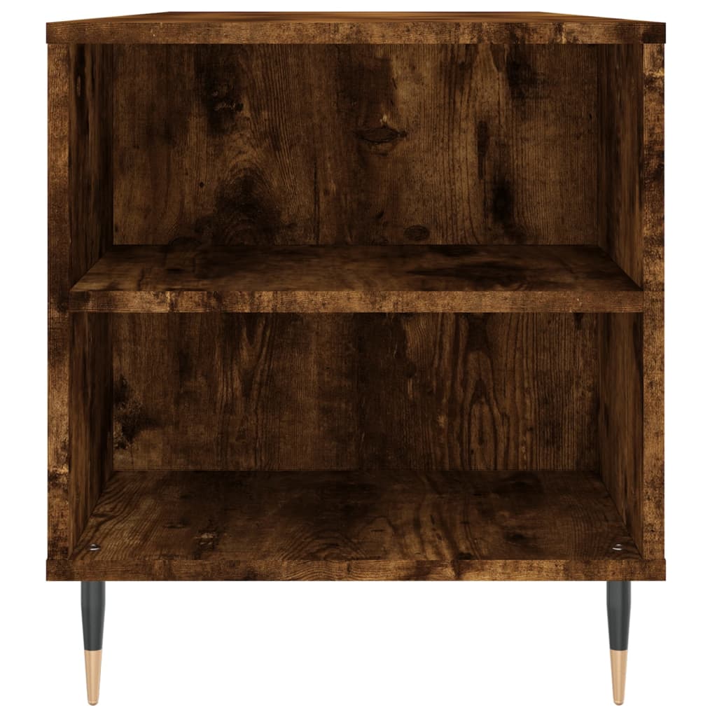 Tavolino da Salotto Rovere Fumo 102x44,5x50cm Legno Multistrato | homemem39
