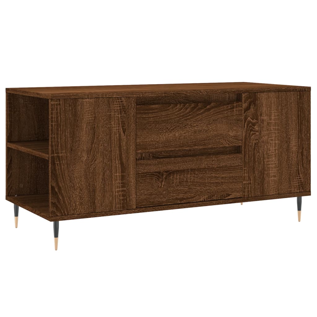 Tavolino Salotto Rovere Marrone 102x44,5x50cm Legno Multistrato | homemem39