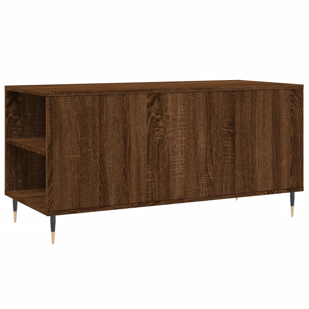 Tavolino Salotto Rovere Marrone 102x44,5x50cm Legno Multistrato | homemem39